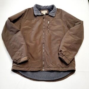Duluth Trading Co. Men's Brown Gray Grab Fleece-Lined Jacket Medium